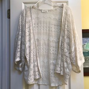Cream Lace Outerwear